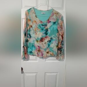 Angela Moda Bohemian silk blouse, size small